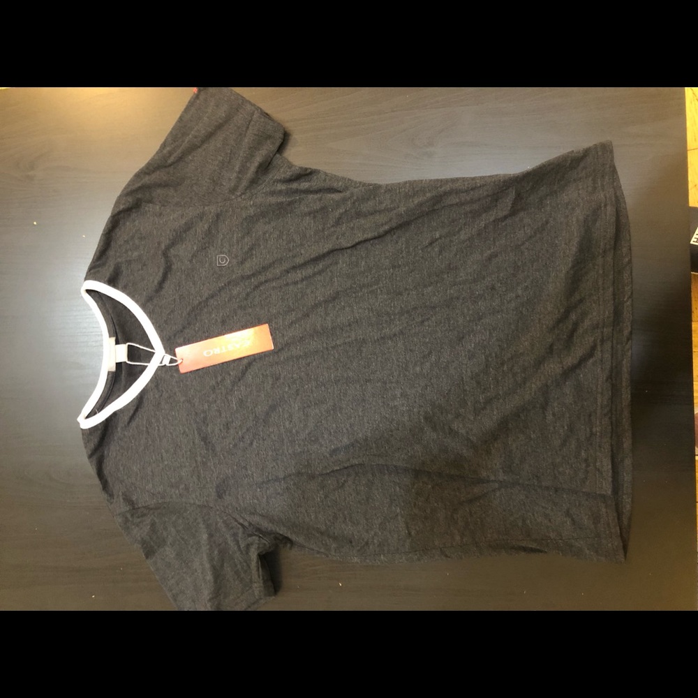 Men’s Castro V neck t shirt XL Grey - Picture 2 of 2